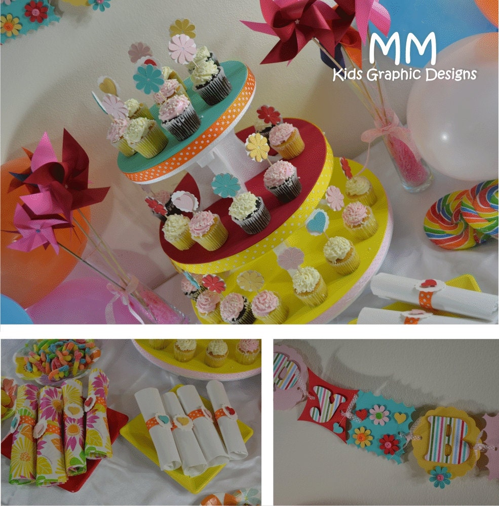 Colorful Birthday Theme - Birthday Custom Package - Set of 20