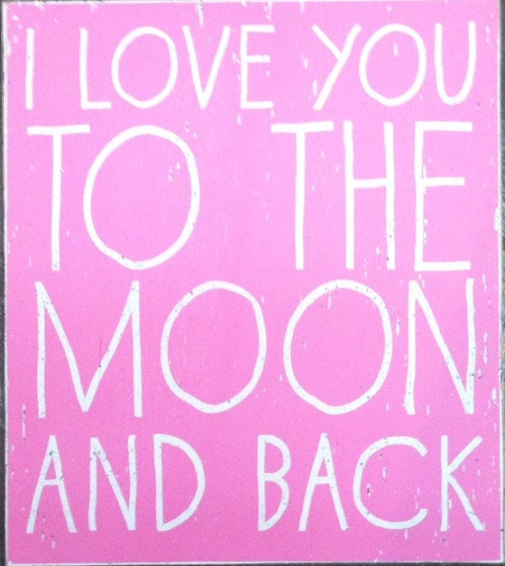 I Love You to the Moon & Back "Fun Size" Rustic Sign - 8x9