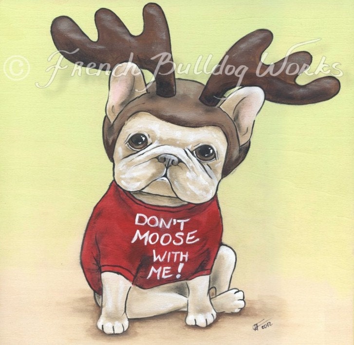 French Bulldog Large Art Print from Original Painting by Dasha Goux
