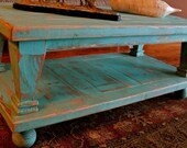 Wood Coffee Table - Wooden - Shabby Furniture - French Country - 20 Inch Wide Size