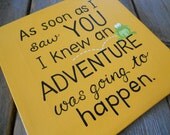 Adventure, 10x10 hand painted quote canvas