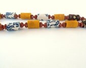 Harvest beauty fiber beads necklace