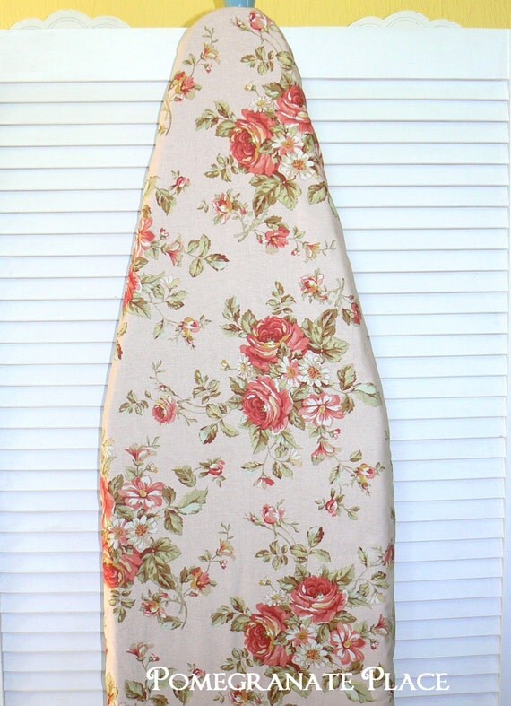 Ironing Board Cover Vintage Rose by PomegranatePlace on Etsy