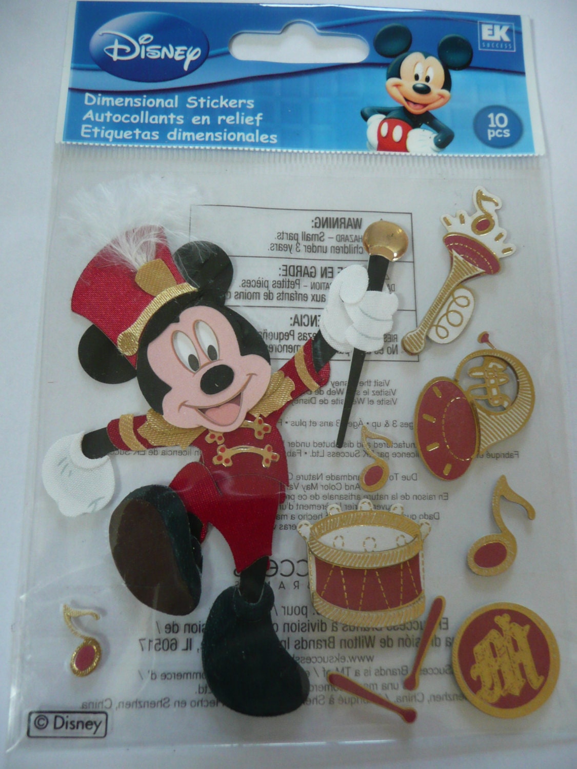 Disney's MICKEY's MARCHING Band Jolee's Boutiue Scrapbooking Stickers - Music, Parade