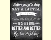 Before You Go to Sleep, Say a Little Prayer - Beautiful Boy Printable Quote by John Lennon - Custom Colors Available