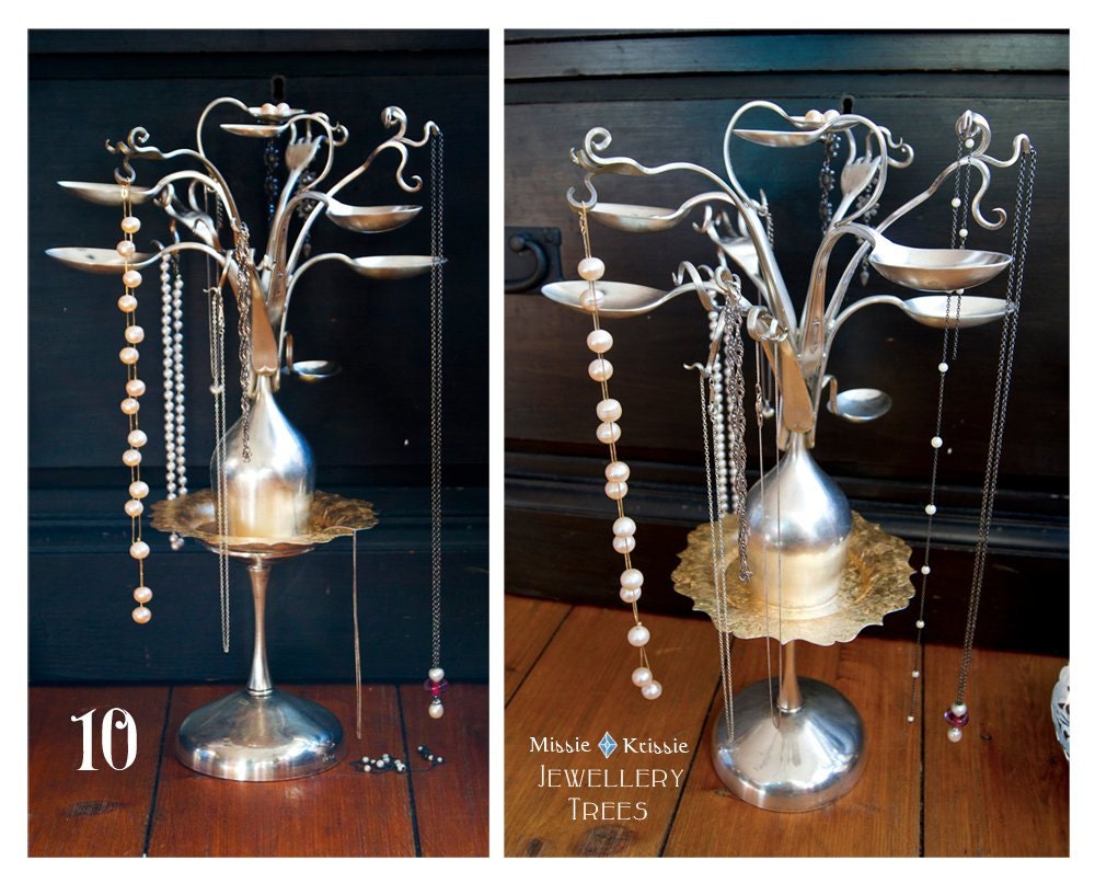 Beautiful Recycled Silver Cutlery Jewellery, Jewelry Trees. Made to order
