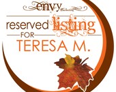 Falling In Love Hand Cut Leaves Wedding Invitation Sets... Reserved for Teresa M.