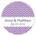 Chevron Custom Wedding Stickers Modern Favor Labels 1.5"