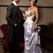 Victoriana Steampunk Wedding Ensemble - White Corset, Satin Skirt, Gloves, Necklace, and Boots included