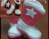 Crochet Pattern  Cowboy Boots TODDLER BOOT SCOOTN Boots digital
