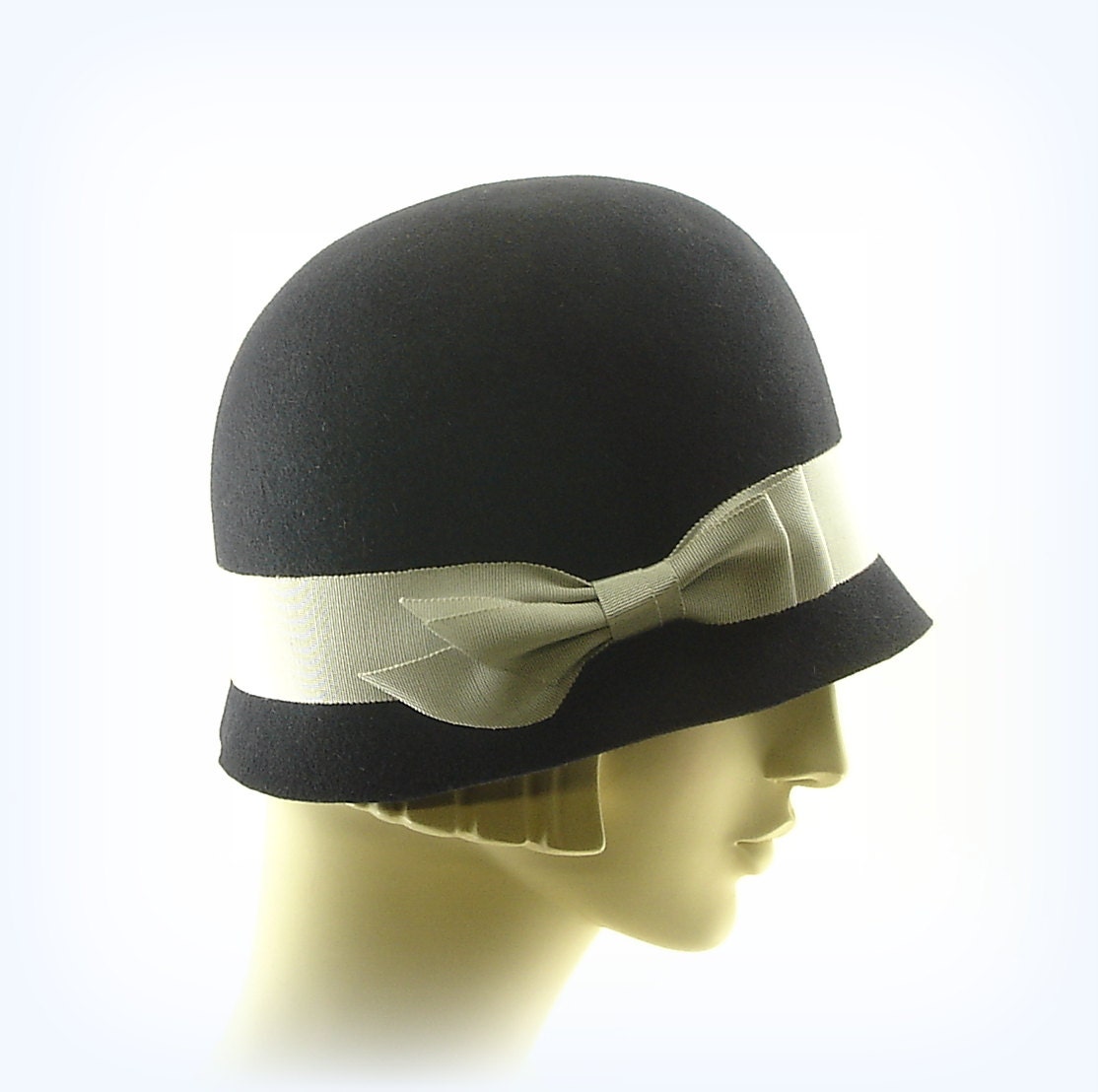 1920s Dark Blue Cloche Hat -  Navy Blue Womens Hat