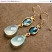 Memorial Day SALE Aqua Blue Chalcedony and London Blue Topaz Teardrop Earrings - 14Kt Gold Fill - Something Blue