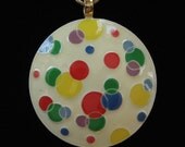 Mod Enamel Dot Statement Pendant