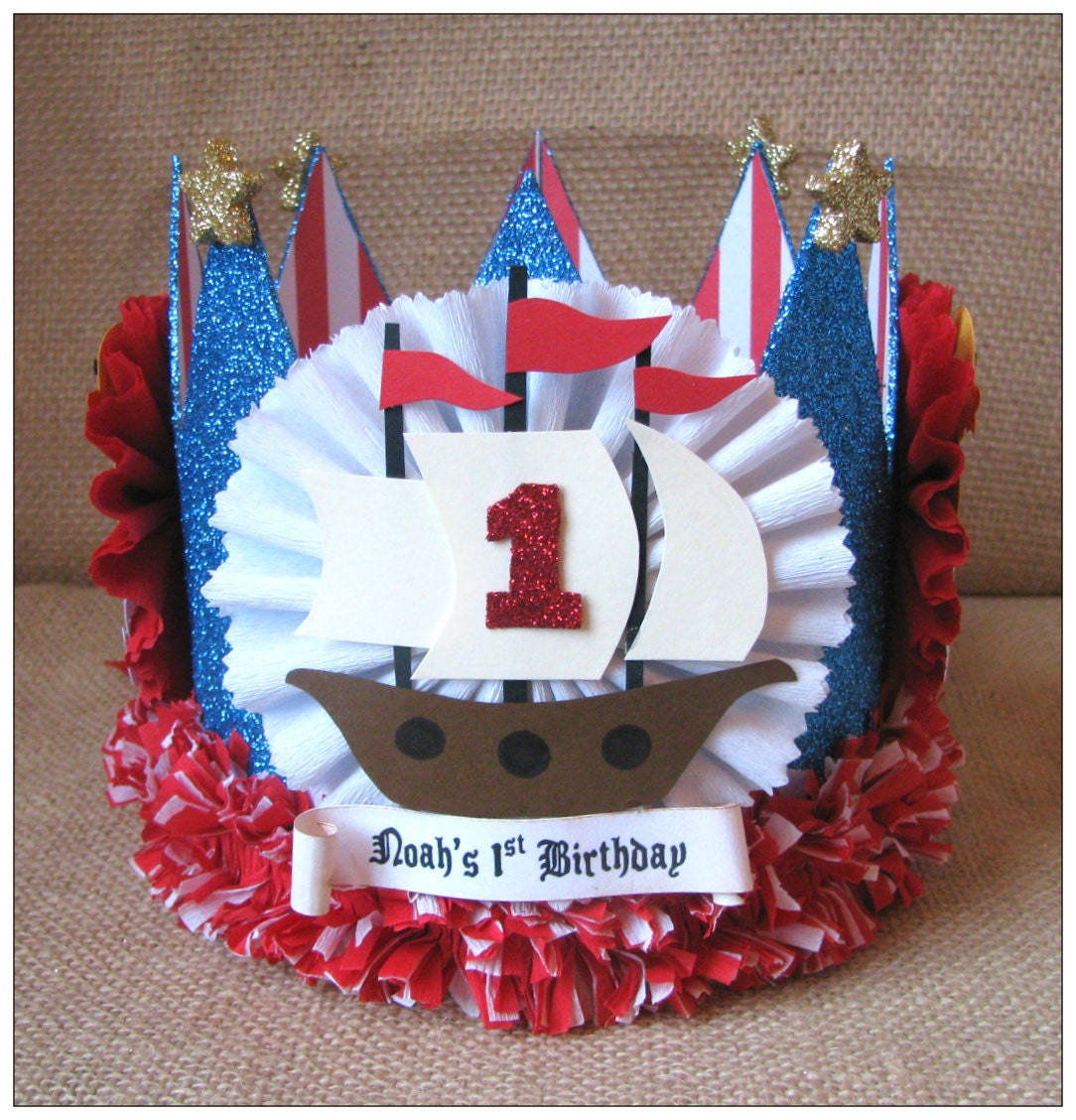 Handmade Pirate Duckie Birthday Crown
