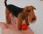 An Airedale Terrier "Alistair" a Needle Felted Dog