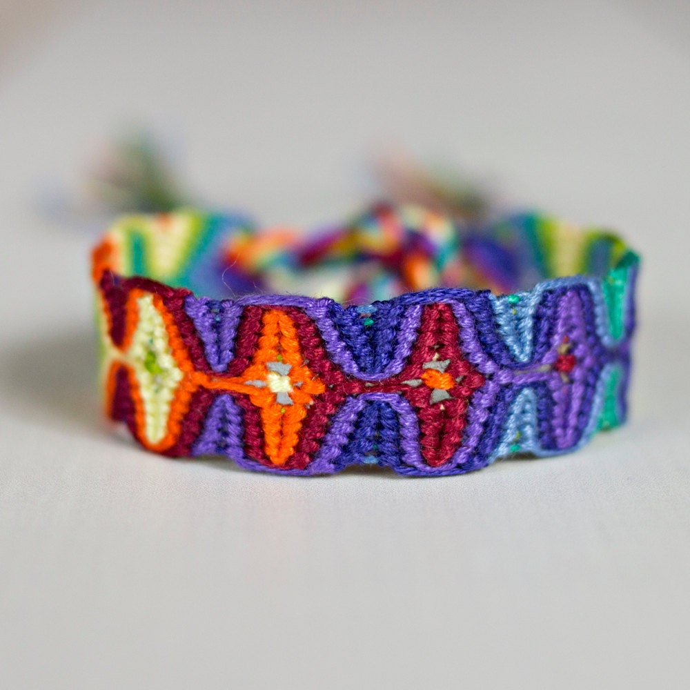 Knotted Friendship bracelet, Macrame, bright carnival, spring summer 2013 pantone