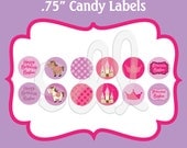 PRINTABLE PDF Princess Theme Birthday Candy Labels