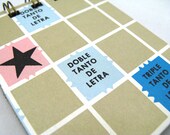 Spanish Scrabble board notepad - small
