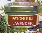 Patchouli Lavender Soy Candle 8 oz. - Green Daffodil Soy Candleworks - Handpoured - Siouxsan and Anne