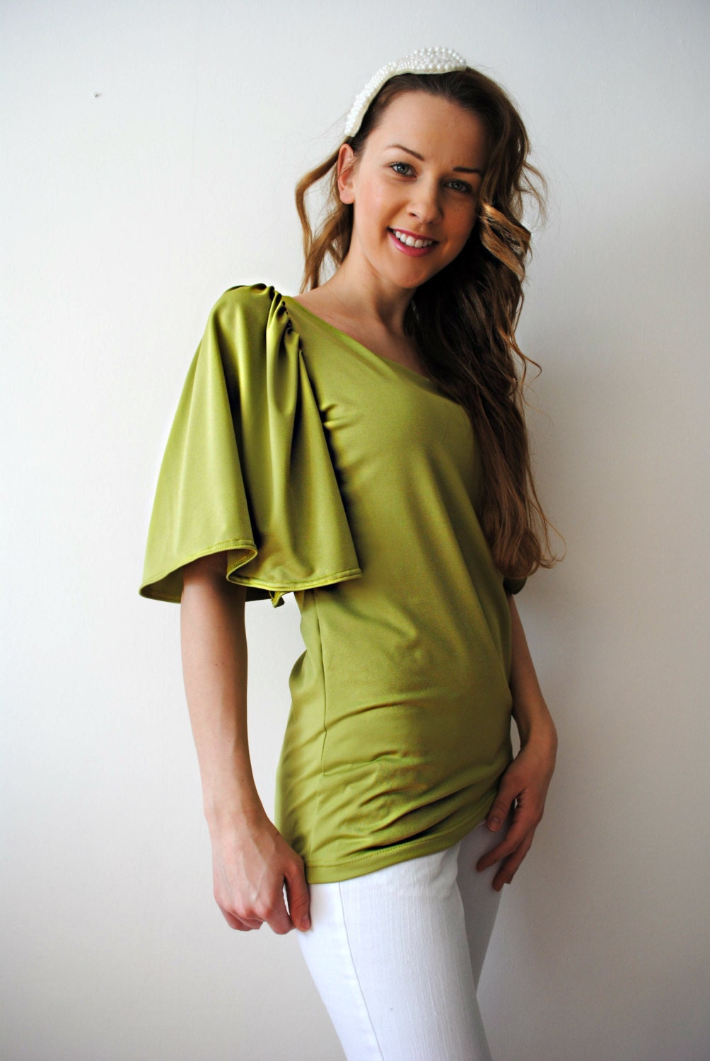 Green Tunic Bell Sleeve Size Small/Medium