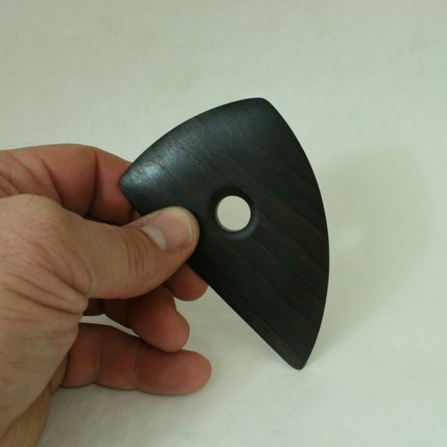 Ziricote Pottery Tool, Bowl Rib