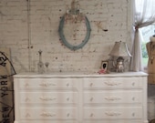 Painted Cottage Chic Shabby White French Dresser DR87