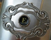Antique Typewriter Key Flask - Stainless Steel Flask - 6oz - Art Nouveau - Vintage Inspired - Letter E