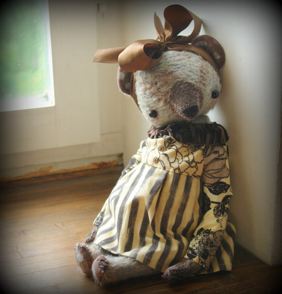 14 inch Artist Handmade OOAK Blue Teddy Bear Vera by Sasha Pokrass