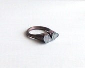 Tourmaline Ring Gemstone Ring October Birthstone Ring Gem Cocktail Ring Mint Pale Blue Green Stone Ring Artisan Handmade