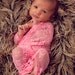 Coral Pink Floral Lace Stretch Wrap, Newborn Baby Girl Cocoon Maternity Wrap Prop, Newborns Props Wraps, Ready to Ship