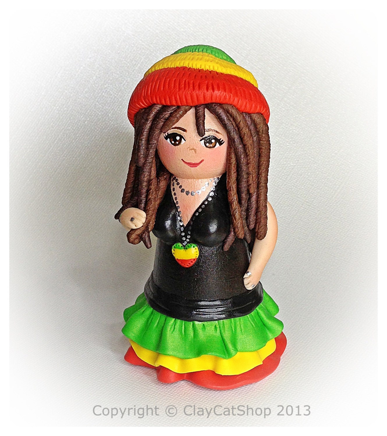 Rasta Girl Topper - Personalized figurine