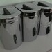 Vintage Kromex Shiny Chrome Bakelite Set of 4 Kitchen Canisters