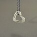 Personalized brass heart charm pendant