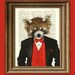 Ling the Red Panda illustration beautifully upcycled dictionary page book art print