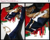 ON SALE Vintage Baroque Equestrian Scarf