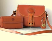 Dooney and Bourke Essex Cross Body Bag // British Tan AWL with Wallet & Key Fob