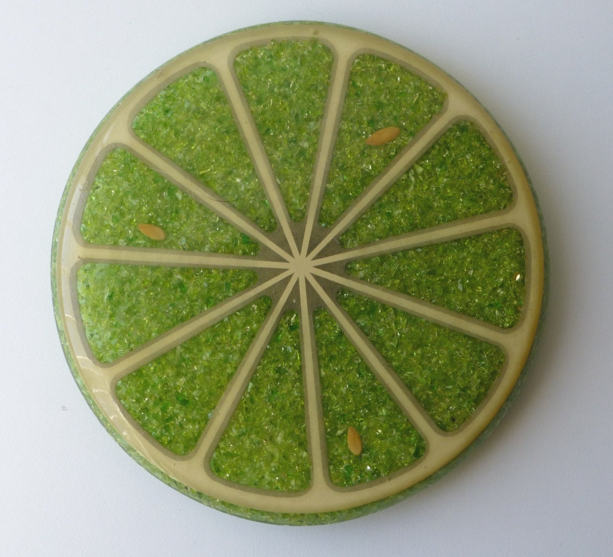 Mod Vintage Resin Lime Slice Trivet Pot Holder