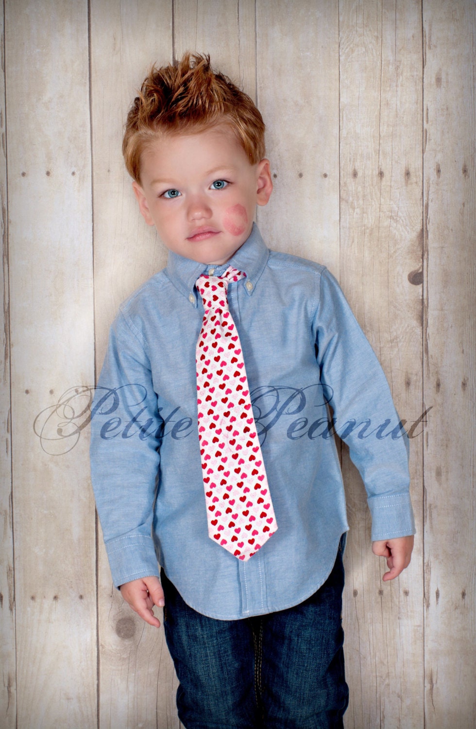 Little Guy VALENTINE Necktie Tie - Sweetheart Collection - (2T- 4T) - Baby Boy Toddler - Custom Order - Photo Prop