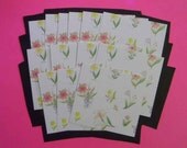 13 Thank You Cards Floral. Upcycled. 3510