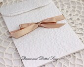 100 Kraft Gift Bags, Candy Bags, Favor Bags - Embossed Swiss Dot Daisy - 6 3/4" x 4"