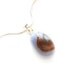 Necklace, Fused Glass, Brown & Blue Pendant