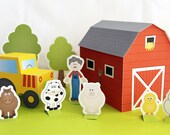 Printable farm - PDF paper craft