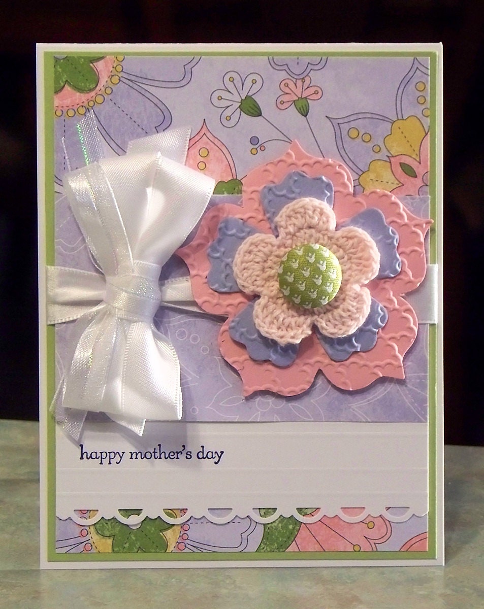 Mother's Day Card, Stampin' Up Teeny Tiny Wishes - Jumbo Embossed Flower