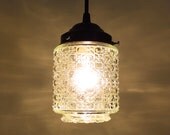 Thomston. Vintage Bubble Glass PORCH made PENDANT Light