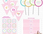 Non-Personalized Printable "Sweet Shoppe" Party Kit with Banner- Instant Download