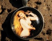 Lilith & the Snake Mistress of Lust / Sex Magick Glass Pendant Necklace
