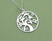 Celtic Tree Necklace - sterling silver - pendant - necklaces - handmade - tree pendant