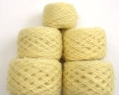 Upcycled Yarn wool mohair Yarn 195 gramms colour soft yellow