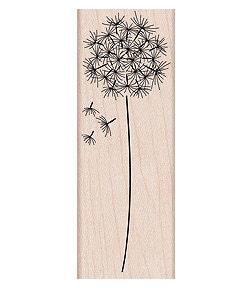 Dandelion Flower Rubber Stamp - Woodblock Craft Stamp (G4917)
