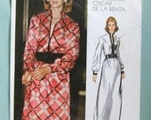 1970's Oscar De La Renta Dress Pattern Vogue Americana Size 12 Pattern Number 2783